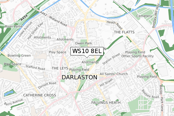 WS10 8EL map - small scale - OS Open Zoomstack (Ordnance Survey)