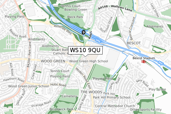 WS10 9QU map - small scale - OS Open Zoomstack (Ordnance Survey) WS10 9QU map - small scale - OS Open Zoomstack (Ordnance Survey)