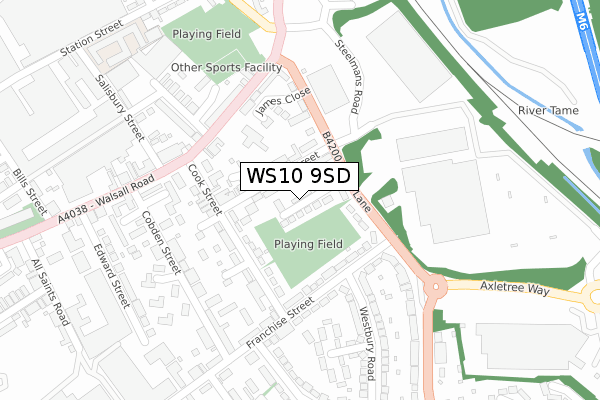 WS10 9SD map - large scale - OS Open Zoomstack (Ordnance Survey) WS10 9SD map - large scale - OS Open Zoomstack (Ordnance Survey)