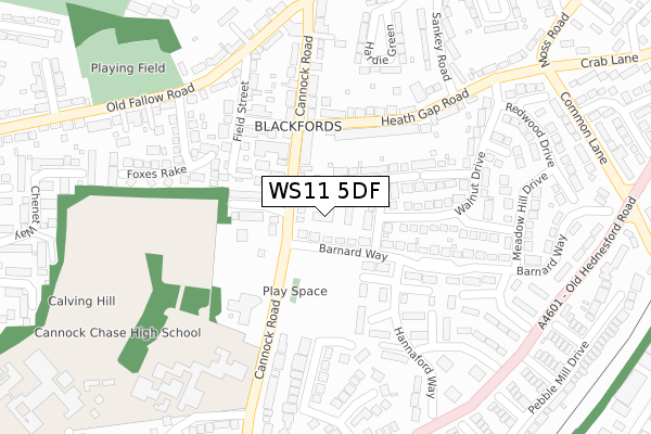 WS11 5DF map - large scale - OS Open Zoomstack (Ordnance Survey) WS11 5DF map - large scale - OS Open Zoomstack (Ordnance Survey)