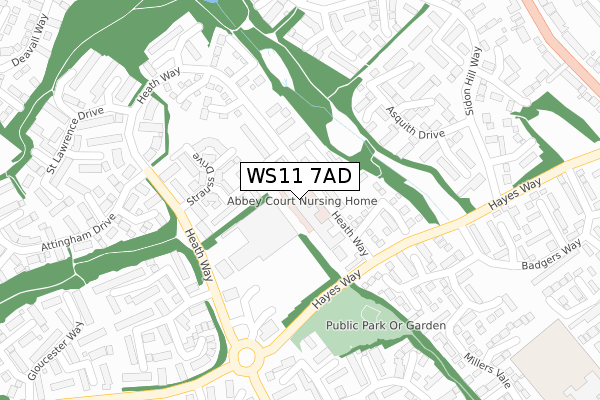 WS11 7AD map - large scale - OS Open Zoomstack (Ordnance Survey) WS11 7AD map - large scale - OS Open Zoomstack (Ordnance Survey)
