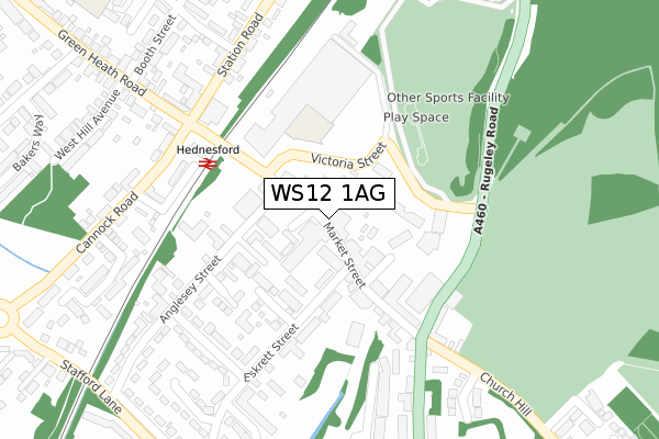 WS12 1AG map - large scale - OS Open Zoomstack (Ordnance Survey) WS12 1AG map - large scale - OS Open Zoomstack (Ordnance Survey)