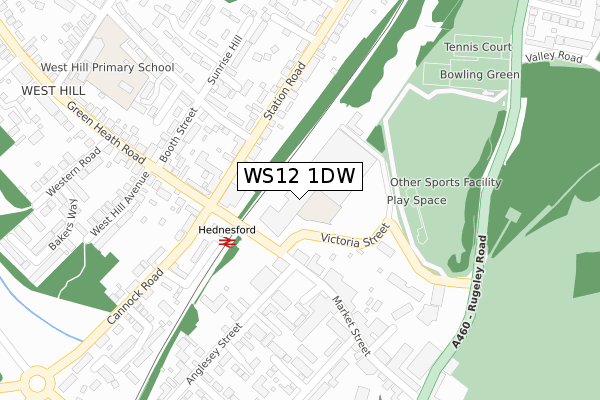 WS12 1DW map - large scale - OS Open Zoomstack (Ordnance Survey) WS12 1DW map - large scale - OS Open Zoomstack (Ordnance Survey)