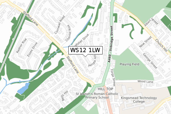 WS12 1LW map - large scale - OS Open Zoomstack (Ordnance Survey) WS12 1LW map - large scale - OS Open Zoomstack (Ordnance Survey)
