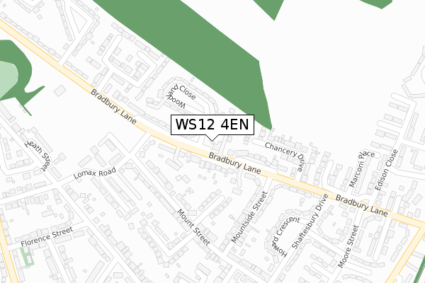 WS12 4EN map - large scale - OS Open Zoomstack (Ordnance Survey)