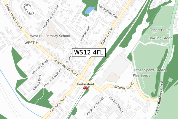 WS12 4FL map - large scale - OS Open Zoomstack (Ordnance Survey) WS12 4FL map - large scale - OS Open Zoomstack (Ordnance Survey)
