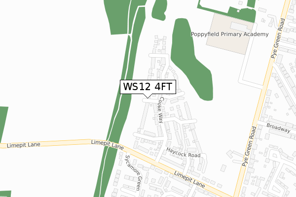 WS12 4FT map - large scale - OS Open Zoomstack (Ordnance Survey) WS12 4FT map - large scale - OS Open Zoomstack (Ordnance Survey)