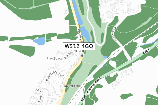 WS12 4GQ map - large scale - OS Open Zoomstack (Ordnance Survey)