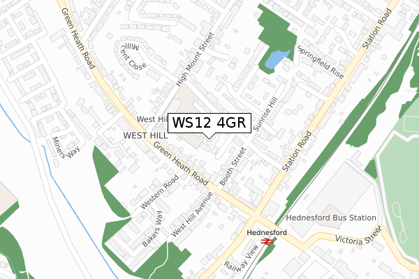 WS12 4GR map - large scale - OS Open Zoomstack (Ordnance Survey) WS12 4GR map - large scale - OS Open Zoomstack (Ordnance Survey)