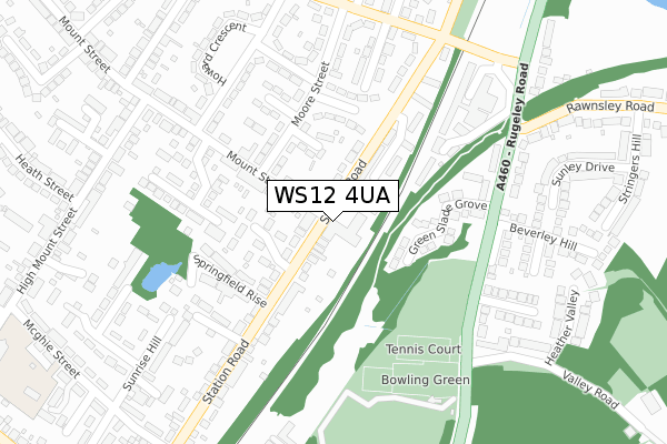 WS12 4UA map - large scale - OS Open Zoomstack (Ordnance Survey) WS12 4UA map - large scale - OS Open Zoomstack (Ordnance Survey)