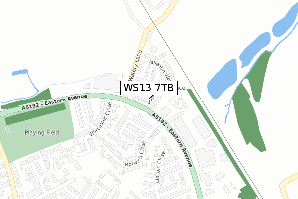 WS13 7TB map - large scale - OS Open Zoomstack (Ordnance Survey) WS13 7TB map - large scale - OS Open Zoomstack (Ordnance Survey)
