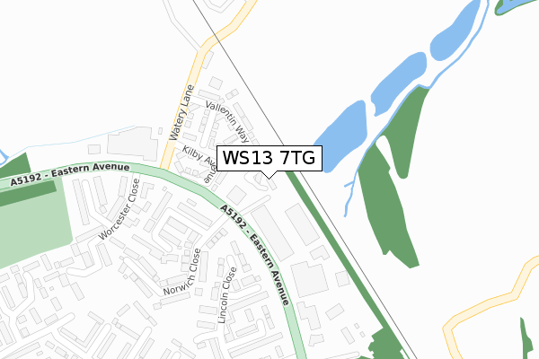 WS13 7TG map - large scale - OS Open Zoomstack (Ordnance Survey) WS13 7TG map - large scale - OS Open Zoomstack (Ordnance Survey)