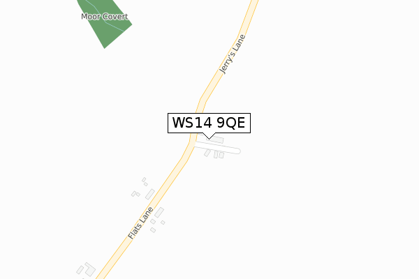 WS14 9QE map - large scale - OS Open Zoomstack (Ordnance Survey)