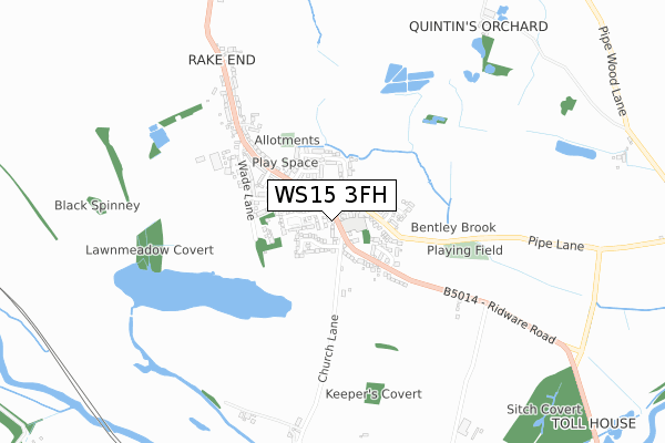 WS15 3FH map - small scale - OS Open Zoomstack (Ordnance Survey) WS15 3FH map - small scale - OS Open Zoomstack (Ordnance Survey)