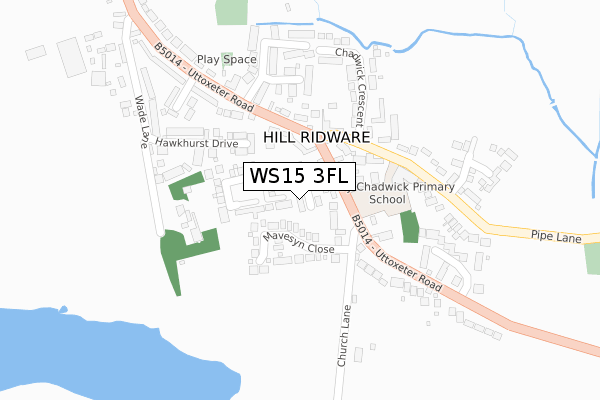 WS15 3FL map - large scale - OS Open Zoomstack (Ordnance Survey) WS15 3FL map - large scale - OS Open Zoomstack (Ordnance Survey)