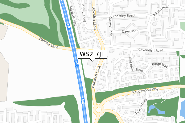 WS2 7JL map - large scale - OS Open Zoomstack (Ordnance Survey) WS2 7JL map - large scale - OS Open Zoomstack (Ordnance Survey)