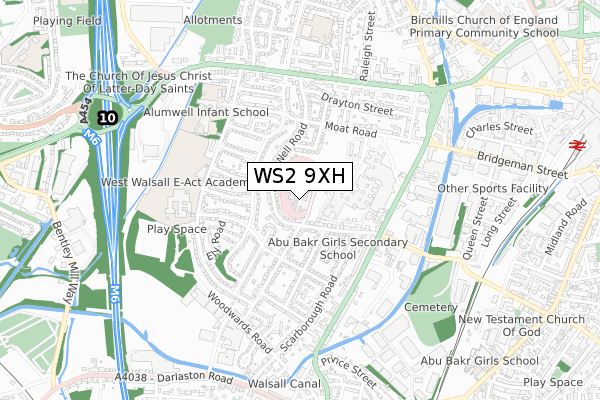 WS2 9XH map - small scale - OS Open Zoomstack (Ordnance Survey) WS2 9XH map - small scale - OS Open Zoomstack (Ordnance Survey)