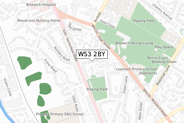 WS3 2BY map - large scale - OS Open Zoomstack (Ordnance Survey)