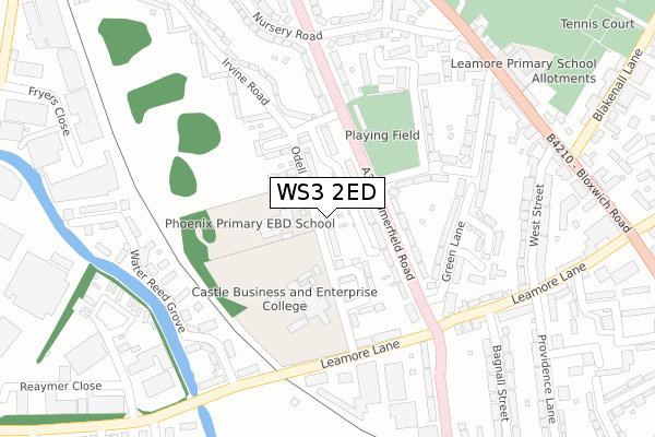 WS3 2ED map - large scale - OS Open Zoomstack (Ordnance Survey)