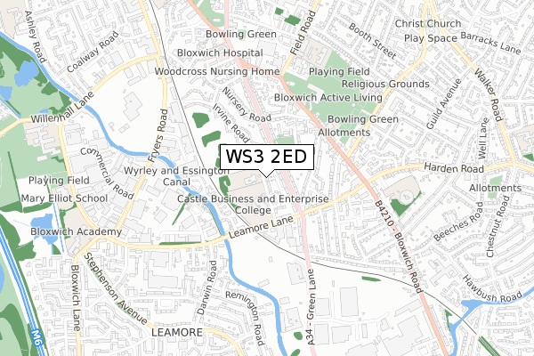 WS3 2ED map - small scale - OS Open Zoomstack (Ordnance Survey)
