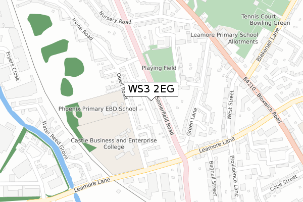 WS3 2EG map - large scale - OS Open Zoomstack (Ordnance Survey)