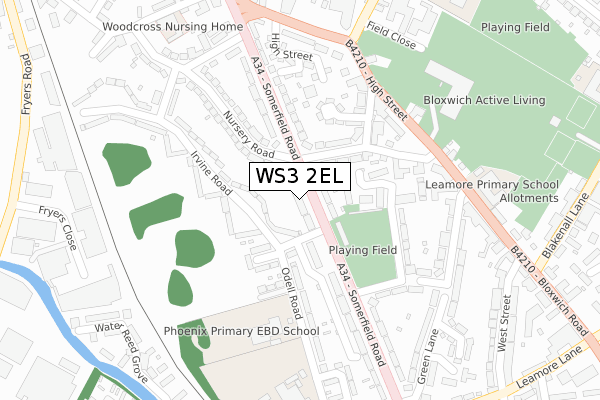 WS3 2EL map - large scale - OS Open Zoomstack (Ordnance Survey)
