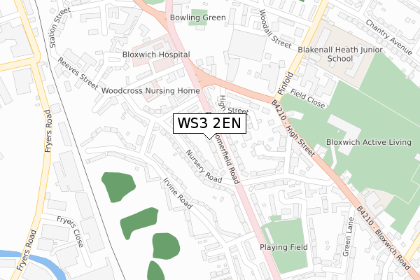 WS3 2EN map - large scale - OS Open Zoomstack (Ordnance Survey)