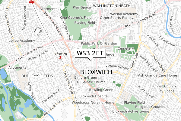 WS3 2ET map - small scale - OS Open Zoomstack (Ordnance Survey)