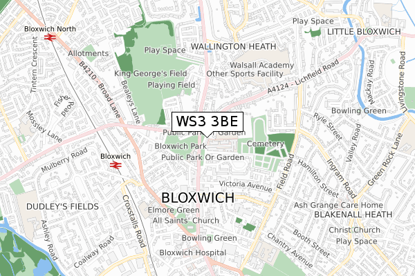 WS3 3BE map - small scale - OS Open Zoomstack (Ordnance Survey)