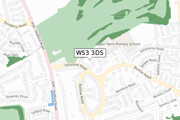 WS3 3DS map - large scale - OS Open Zoomstack (Ordnance Survey)