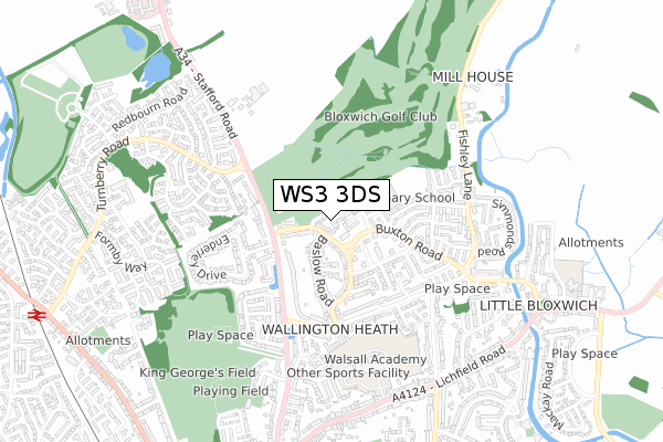 WS3 3DS map - small scale - OS Open Zoomstack (Ordnance Survey)