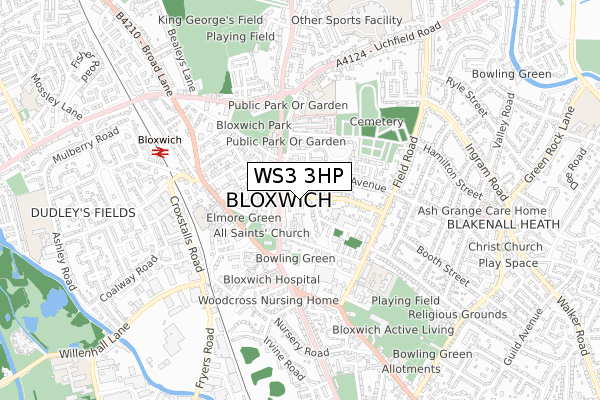 WS3 3HP map - small scale - OS Open Zoomstack (Ordnance Survey)