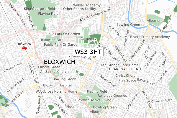 WS3 3HT map - small scale - OS Open Zoomstack (Ordnance Survey)