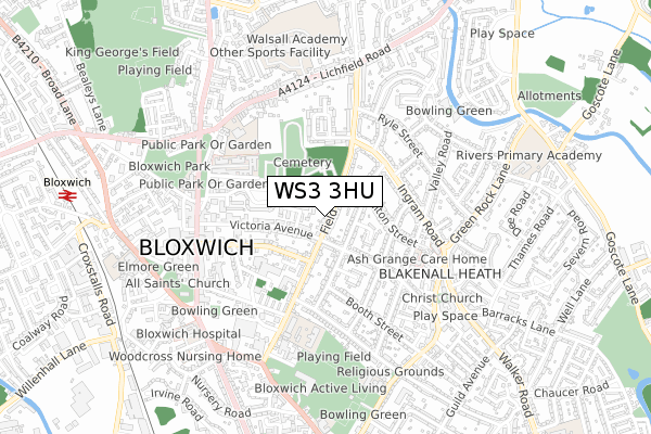 WS3 3HU map - small scale - OS Open Zoomstack (Ordnance Survey)