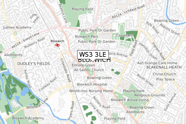 WS3 3LE map - small scale - OS Open Zoomstack (Ordnance Survey)