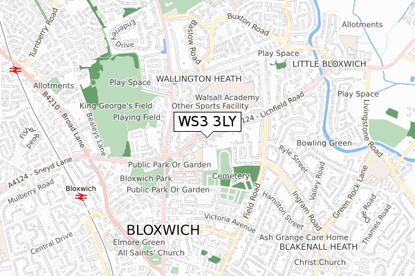 WS3 3LY map - small scale - OS Open Zoomstack (Ordnance Survey)