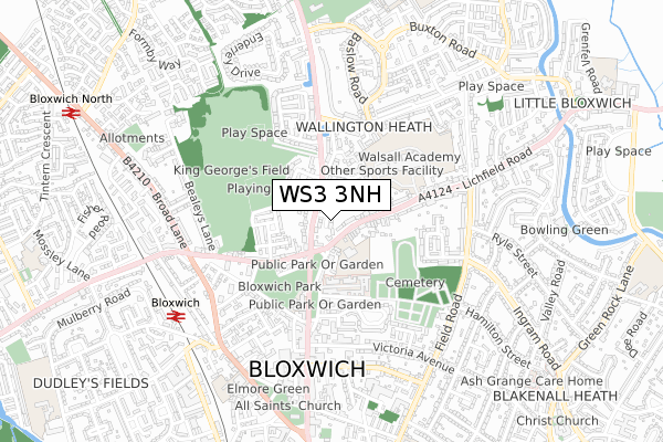 WS3 3NH map - small scale - OS Open Zoomstack (Ordnance Survey)