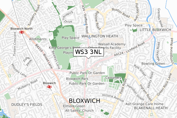 WS3 3NL map - small scale - OS Open Zoomstack (Ordnance Survey)