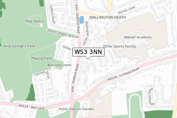 WS3 3NN map - large scale - OS Open Zoomstack (Ordnance Survey)