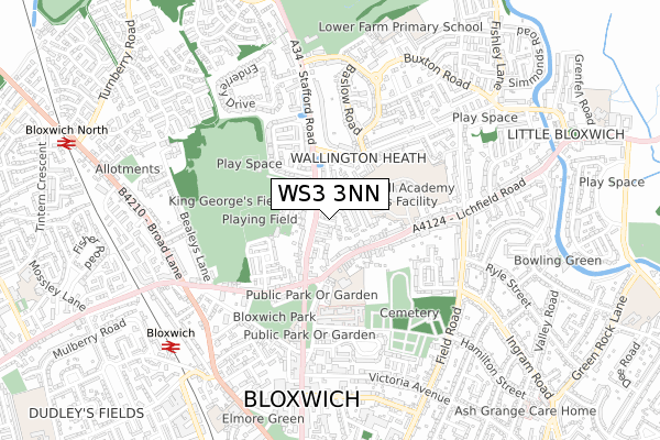 WS3 3NN map - small scale - OS Open Zoomstack (Ordnance Survey)