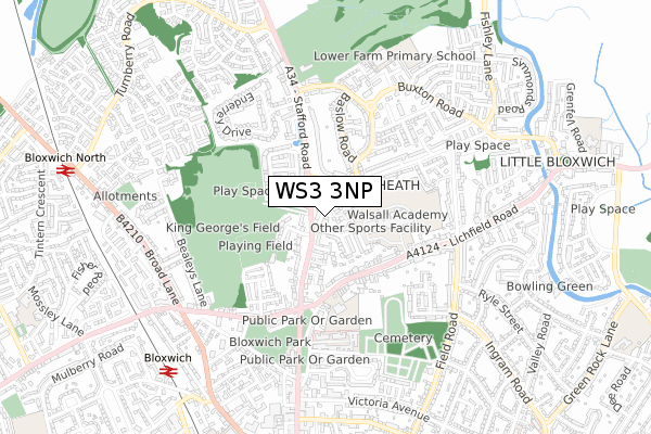 WS3 3NP map - small scale - OS Open Zoomstack (Ordnance Survey)