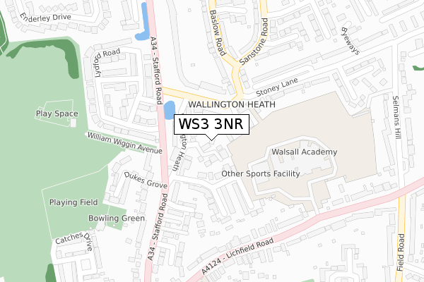 WS3 3NR map - large scale - OS Open Zoomstack (Ordnance Survey)