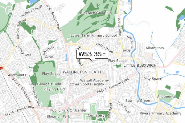WS3 3SE map - small scale - OS Open Zoomstack (Ordnance Survey)