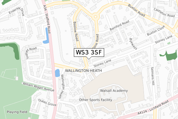 WS3 3SF map - large scale - OS Open Zoomstack (Ordnance Survey)