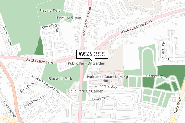WS3 3SS map - large scale - OS Open Zoomstack (Ordnance Survey)