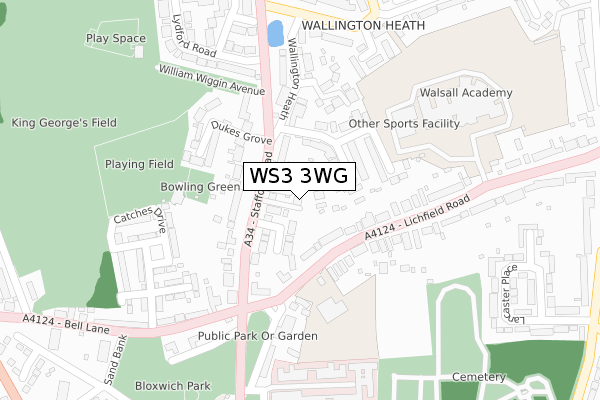 WS3 3WG map - large scale - OS Open Zoomstack (Ordnance Survey)