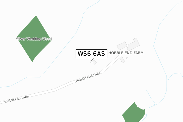 WS6 6AS map - large scale - OS Open Zoomstack (Ordnance Survey)