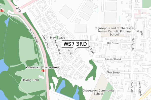 WS7 3RD map - large scale - OS Open Zoomstack (Ordnance Survey) WS7 3RD map - large scale - OS Open Zoomstack (Ordnance Survey)
