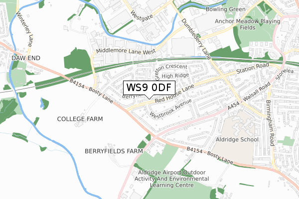 WS9 0DF map - small scale - OS Open Zoomstack (Ordnance Survey) WS9 0DF map - small scale - OS Open Zoomstack (Ordnance Survey)