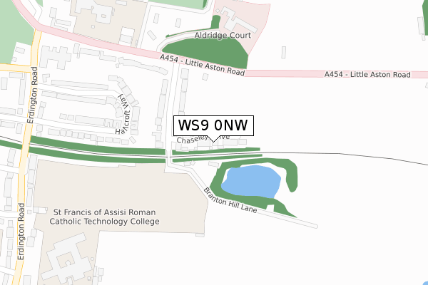 WS9 0NW map - large scale - OS Open Zoomstack (Ordnance Survey) WS9 0NW map - large scale - OS Open Zoomstack (Ordnance Survey)